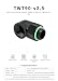 Barrow G14 Male to Female Extender Fitting 90 Degree Rotary Black