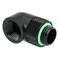 Barrow G14 Male to Female Extender Fitting 90 Degree Rotary Black