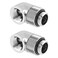 greenDracaena dracaenaio 2 Pack G14 90 Rotary 360 Swivel Fitting Male to Female Extender Adapter for PC Water Cooling Loop Computer Liquid Cooling Fittings Silver