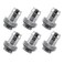 greenDracaena dracaenaio 6 Pack of G14 thread to 38 Barb Fitting for Soft Tubing PC Water Cooling System Soft Tube Connectors Silver