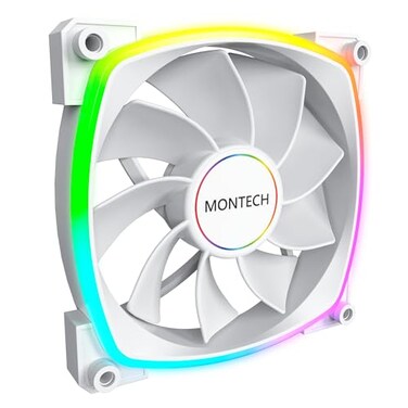 Montech RX 140 ARGB Reversed Fan 1600PWM HighEnd Durability Silent Performance and Stunning ARGB Design 140mm White