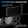 darkFlash DN240A AIO CPU Liquid Cooler HighPerformance Pump ARGB Sync PWM Fans with Customizable Logo Display Compatible with Intel 18511700 AMD AM4AM5 Black