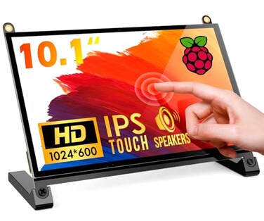 ROADOM Raspberry Pi Screen 101 Touchscreen Monitor IPS FHD 1024600Responsive and Smooth TouchDual Builtin SpeakersHDMI InputCompatible with Raspberry Pi 543ZeroEasy AssemblyDriver Free