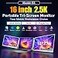 Smartlinx 16 Laptop Screen Extender Triple Display 2560x1600P QHD Portable Monitor USB C Detachable Plug Play Extender for 12 17 Laptops Compatible with WindowsAndroidPS4MacBook
