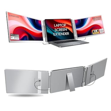 Smartlinx 16 Laptop Screen Extender Triple Display 2560x1600P QHD Portable Monitor USB C Detachable Plug Play Extender for 12 17 Laptops Compatible with WindowsAndroidPS4MacBook