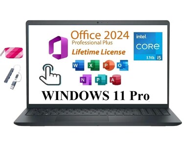 Dell Inspiron Touchscreen Laptop 156 Business Student Laptop Computer Windows 11 Pro LaptopFull HD IPS Display Numeric Keypad Carbon Black Intel Core i51334U 32GB RAM 1TB SSD