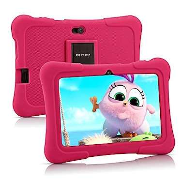 PRITOM 7 inch Kids Tablet Quad Core Android 13 32 GB ROM WiFiBluetoothDual Camera EducationalGamesParental ControlKids Software PreInstalled with KidsTablet Case