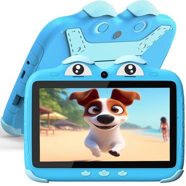 YINOCHE Kids Tablet for Kids 37 7 Toddler Tablet for Toddlers Android Kids Tablets 32G Tablets for Kids WiFi Childrens Tablet with Parental Control Shockproof Case Support YouTube Netflix Blue