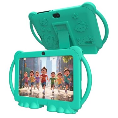 PEICHENG Kids Tablet 7 inch Android 120 for Toddler 4GB RAM 32GB ROM Bluetooth IPS Screen Parental Control Dual Camera Shockproof Case for Educational Games Green