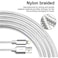 cugunu iPhone Charger 5 Pack 336610FT Apple MFi Certified USB Lightning Cable Nylon Braided Fast Charging Cord Compatible for iPhone 14131211XMax8765SEPlusiPad Silver