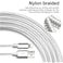 cugunu iPhone Charger 5 Pack 336610FT Apple MFi Certified USB Lightning Cable Nylon Braided Fast Charging Cord Compatible for iPhone 14131211XMax8765SEPlusiPad Silver