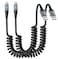 KIYODA iPhone Charger Cable 6FT for Car Coiled Lightning Cable Apple MFi Certified 2 Pack 6 Feet Lightning Cord Compatible with iPhone14 131211 Pro MaxXS MAXXRXSX87Plus6S iPadiPod Black