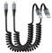 KIYODA iPhone Charger Cable 6FT for Car Coiled Lightning Cable Apple MFi Certified 2 Pack 6 Feet Lightning Cord Compatible with iPhone14 131211 Pro MaxXS MAXXRXSX87Plus6S iPadiPod Black