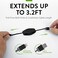 ReTrak Premier Series ETLTUSBBLK Retractable Lightning to USB Charge and Sync Cable for iPhone iPod and iPad Black 32 feet