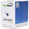 NavePoint CAT6 Ethernet Cable CCA Bulk CAT6 Cable 250ft Ethernet Cable 550MHz 23AWG 4 Pair Unshielded Twisted Pair UTP Solid Blue