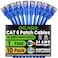 GEARit Cat 6 Ethernet Patch Cable 1 ft Blue 10 Pack Cat6 Patch Cables 1ft BlueEthernet Patch Cable 10Gbps 550MHz 24AWG Pure Copper Snagless Gold Plated RJ45 for Router Server Router PC