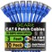 GEARit Cat 6 Ethernet Patch Cable 3 ft Blue 10 Pack Cat6 Patch Cables 3ft BlueEthernet Patch Cable 10Gbps 550MHz 24AWG Pure Copper Snagless Gold Plated RJ45 for Router Server Router PC