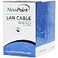 NavePoint CAT6 Ethernet Cable CCA Bulk CAT6 Cable 500ft Ethernet Cable 550MHz 23AWG 4 Pair Unshielded Twisted Pair UTP Solid White