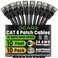 GEARit Cat 6 Ethernet Patch Cable 10 ft Black 10 Pack Cat6 Patch Cables 10ft BlackEthernet Patch Cable 10Gbps 550MHz 24AWG Pure Copper Snagless Gold Plated RJ45 for Router Server Router PC