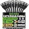 GEARit Cat 6 Ethernet Patch Cable 15 ft Black 10 Pack Cat6 Patch Cables 15ft BlackEthernet Patch Cable 10Gbps 550MHz 24AWG Pure Copper Snagless Gold Plated RJ45 for Router Server Router PC