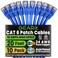 GEARit Cat 6 Ethernet Patch Cable 20 ft Blue 10 Pack Cat6 Patch Cables 20ft BlueEthernet Patch Cable 10Gbps 550MHz 24AWG Pure Copper Snagless Gold Plated RJ45 for Router Server Router PC