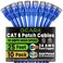 GEARit Cat 6 Ethernet Patch Cable 25 ft Blue 10 Pack Cat6 Patch Cables 25ft BlueEthernet Patch Cable 10Gbps 550MHz 24AWG Pure Copper Snagless Gold Plated RJ45 for Router Server Router PC