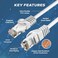 Cables Direct Online Cat6 15FT Network Ethernet Patch Cable 550Mhz Internet Wire Backwards Compatible with Cat5 for PC Modem Router Consoles for Home and Office White