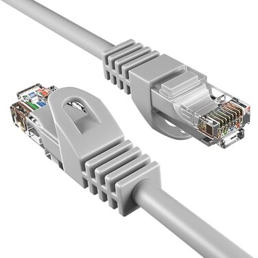 Cables Direct Online Cat6 30FT Network Ethernet Patch Cable 550Mhz Internet Wire Backwards Compatible with Cat5 for PC Modem Router Consoles for Home and Office Gray