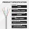 Cables Direct Online CAT6 Cable 1000ft Pull Box Solid Ethernet LAN UTP Cable 23AWG 550Mhz RJ45 Network CCA Copper Clad Aluminum Wire Bulk Gray