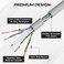 Cables Direct Online CAT6 Cable 1000ft Pull Box Solid Ethernet LAN UTP Cable 23AWG 550Mhz RJ45 Network CCA Copper Clad Aluminum Wire Bulk Gray