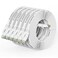 CableGeeker Cat 6 Ethernet Cable 5ft 6 Pack at a Cat5e Price but Higher Bandwidth Flat Internet Network Cables Cat6 Ethernet Patch Cable Short White Computer LAN Cable with Snagless RJ45 Connectors
