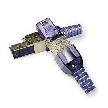YAOTECH CAT7 Ethernet RJ45 Connectors Tool Free Shielded Punch Down End of CAT6ACAT6CAT5ECAT5 Network Cable No Crimp Male Plug Grounded Toolless DIY LAN Termination for EZ Fast Field Installation 2pcs