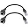iGreely Ethernet Extension Cable 2Pack Ethernet LAN Male to Female Network Cable RJ45 Cat6 Extension Patch Cable Extender Cord 1FT30CM CAT6