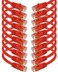 iMBAPrice 1 feet Cat6 Ethernet Network Patch Cable RJ45 Internet Cat 6 Cable 10 Pack Red Compatible with Personal Computer