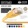 InstallerParts CAT6 Cable UTP Booted Yellow 10 FT 1 Pack Professional Series 10Gbps Cat6 Patch Cable Network Internet