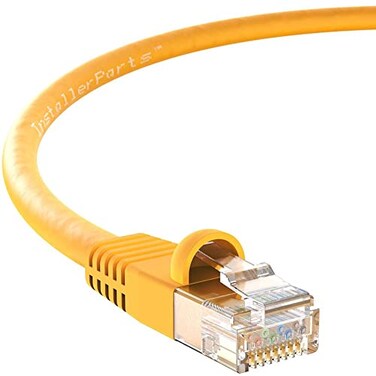 InstallerParts CAT6 Cable UTP Booted Yellow 10 FT 1 Pack Professional Series 10Gbps Cat6 Patch Cable Network Internet