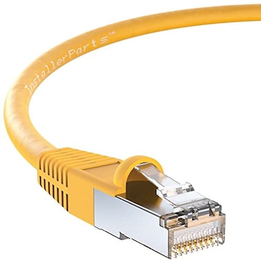 InstallerParts Ethernet Cable CAT6 Cable Shielded SSTPSFTP Booted 15 FT Yellow Professional Series 10GigabitSec NetworkHigh Speed Internet Cable 550MHZ