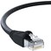 InstallerParts Ethernet Cable CAT6A Cable UTP Booted 15 FT Black Professional Series 10GigabitSec NetworkHigh Speed Internet Cable 550MHZ