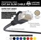 InstallerParts Ethernet Cable CAT6A Slim Cable UTP Booted 1 FT 10 Pack Black Professional Series 10GigabitSec NetworkHigh Speed Internet Cable 550MHZ 28AWG
