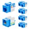 iwillink Iwillink 10Gbps Cat6 Keystone Jack 10Pack RJ45 90Degree Ethernet Coupler Punch Down Adapter Blue
