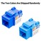iwillink Iwillink 10Gbps Cat6 Keystone Jack 10Pack RJ45 90Degree Ethernet Coupler Punch Down Adapter Blue