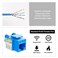 iwillink Iwillink 10Gbps Cat6 Keystone Jack 10Pack RJ45 90Degree Ethernet Coupler Punch Down Adapter Blue