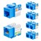 iwillink Iwillink 10Gbps Cat6 Keystone Jack 10Pack RJ45 90Degree Ethernet Coupler Punch Down Adapter Blue