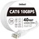 Jadaol Cat 6 Ethernet Cable 40 ft 10Gbps Support Cat8 Cat7 Network Flat RJ45 LAN Patch Cable HighSpeed Wired Internet Cable for Router Modem Switch Gaming Consoles PC Streaming Devices White