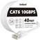 Jadaol Cat 6 Ethernet Cable 40 ft 10Gbps Support Cat8 Cat7 Network Flat RJ45 LAN Patch Cable HighSpeed Wired Internet Cable for Router Modem Switch Gaming Consoles PC Streaming Devices White