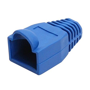 BLUESKY RilexAwhile 100 Pcs Blue Soft Plastic CAT5E CAT6 Ethernet RJ45 Cable Cap Connector Boots Plug Cover Strain Relief Boots Blue