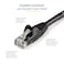 StarTech.com StarTech 3ft CAT6 Ethernet Cable Black CAT 6 Gigabit Ethernet Wire 250Mhz 100W PoE RJ45 UTP Network Patch Cord Snagless with Strain Relief N6PATCH3BK