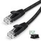 XINCA Cat6 Ethernet Cable 15 ft Black Gigabit Flat Network LAN Cable with 5 pcs Cable Clips Snagless Rj45 Connectors for ComputerModemRouterXBox Faster Than Cat5eCat5
