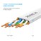 XINCA Cat6 Ethernet Cable 75 ft White Gigabit Flat Network LAN Cable with 40 pcs Cable Clips Snagless Rj45 Connectors for ComputerModemRouterXBox Faster Than Cat5eCat5