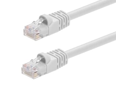 Monoprice Cat6 Ethernet Patch Cable 2 Feet White Network Internet Cord RJ45 Stranded 550Mhz UTP Pure Bare Copper Wire 24AWG